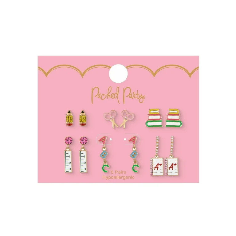 Packed Party Studious Earring Set, 6 Pairs | Walmart (US)
