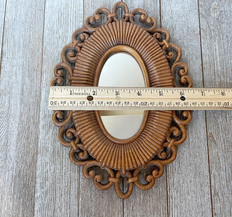 Small Beautiful Oval Framed Mirror  Ornate Mirror  Vintage | Etsy | Etsy (US)