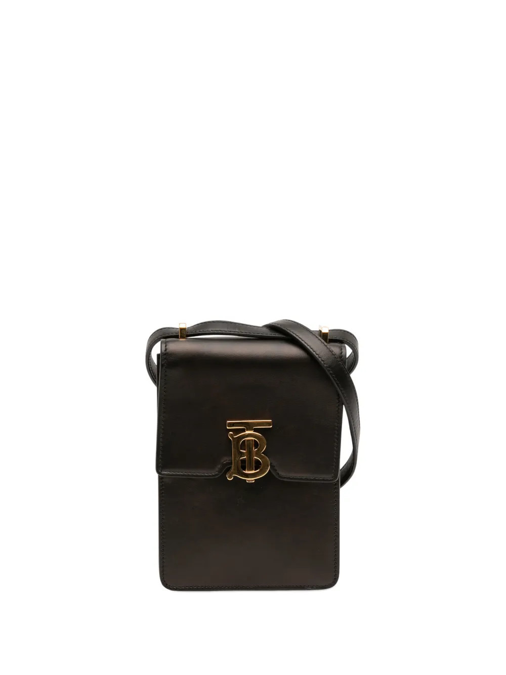 Burberry Pre-Owned 2000-2020 Leather TB Robin crossbody bag - Black | Farfetch Global