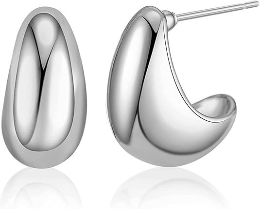 Sonateomber Gold Crystal Hoop Huggie Earrings for Women Girls - Trendy Unique Sparkly Rhinestone ... | Amazon (US)