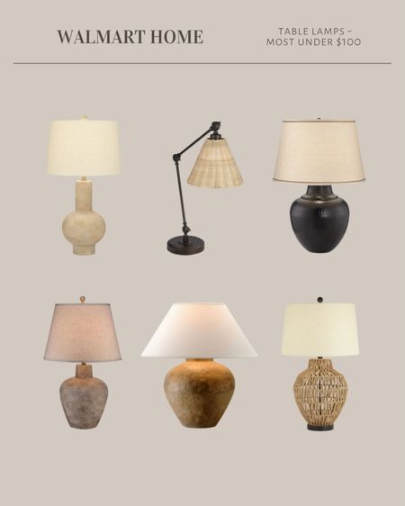 Walmart home decor I'm loving

A collection of lamps at affordable prices

#LTKstyletip #LTKhome #LTKfindsunder100