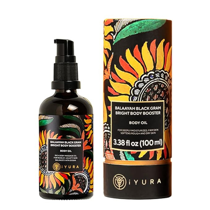 iYURA Balaayah Black Gram Bright Body Booster Oil | Ayurvedic Massage & Moisturizing Body Oil | L... | Amazon (US)