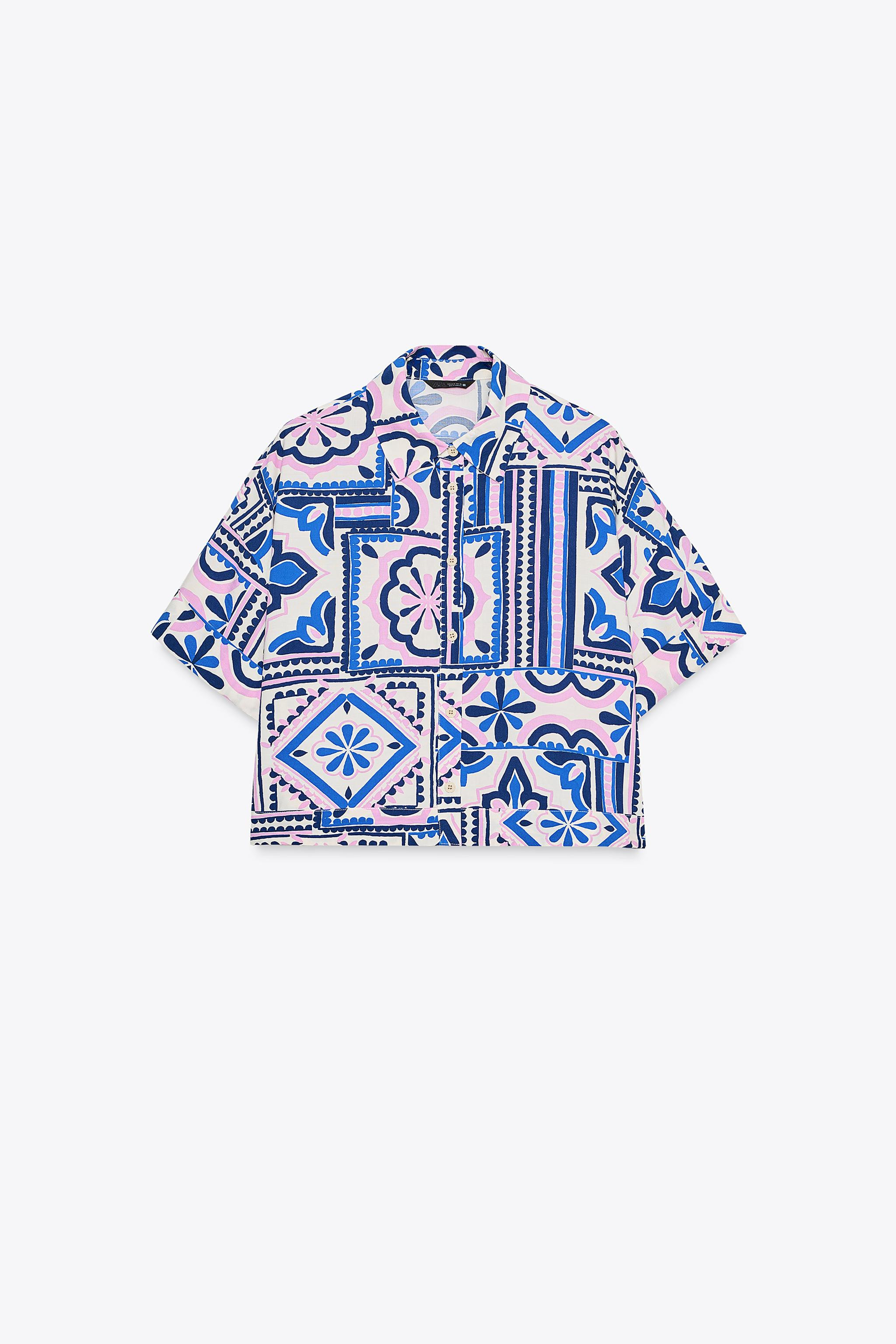 PRINTED SHORT SHIRT | Zara UK