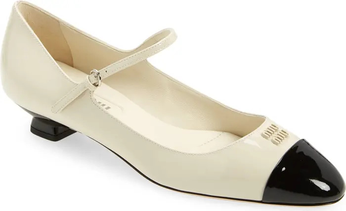 Miu Miu Cap Toe Mary Jane Pump (Women) | Nordstrom | Nordstrom