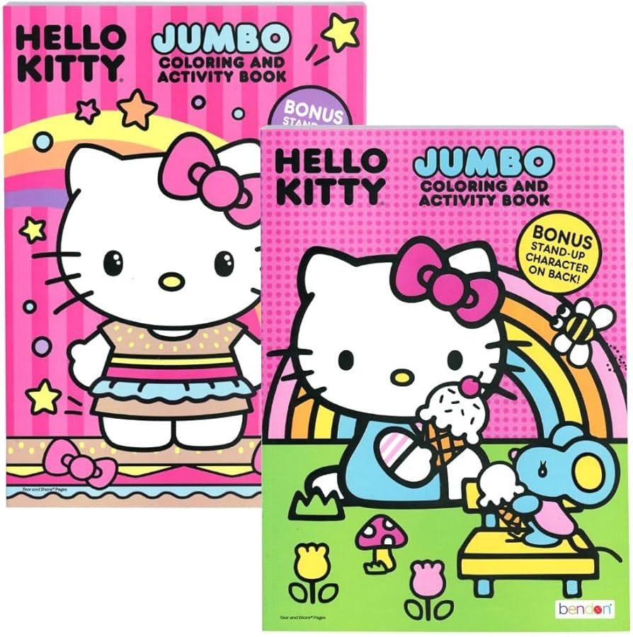 Hello Kitty Jumbo Coloring and Activity Book, 2 Pack | Amazon (US)