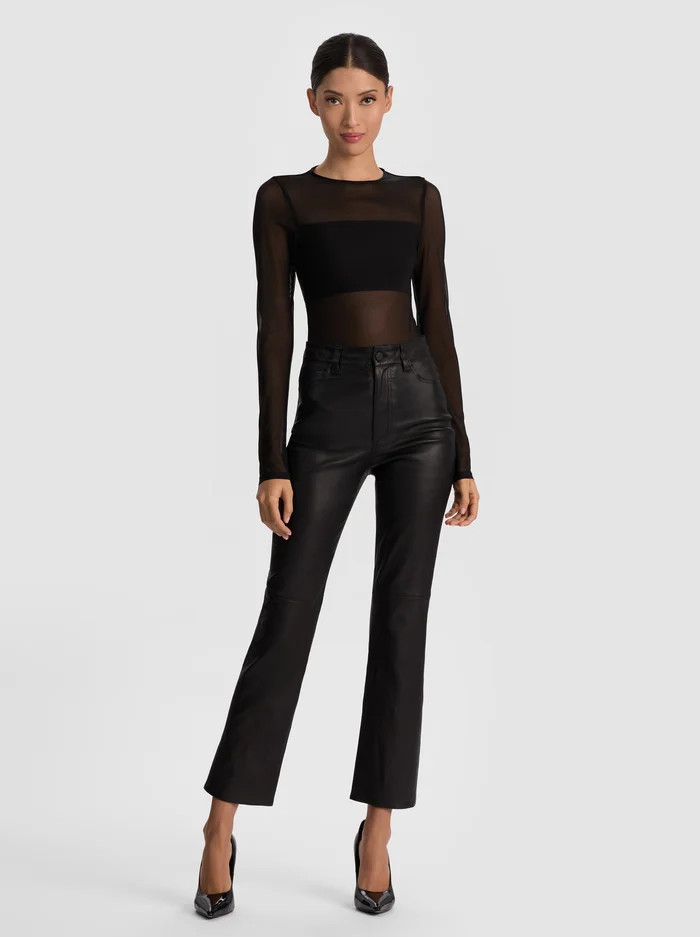 CASEY LEATHER ANKLE PANT | Alice + Olivia