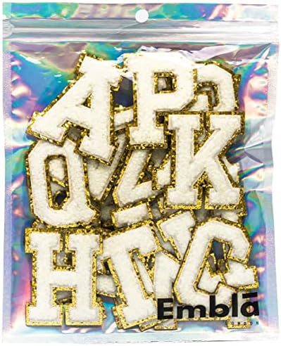 Embla Original Iron on Letters for Clothing, Chenille Letter Patches for Clothes - Varsity Fuzzy ... | Amazon (US)