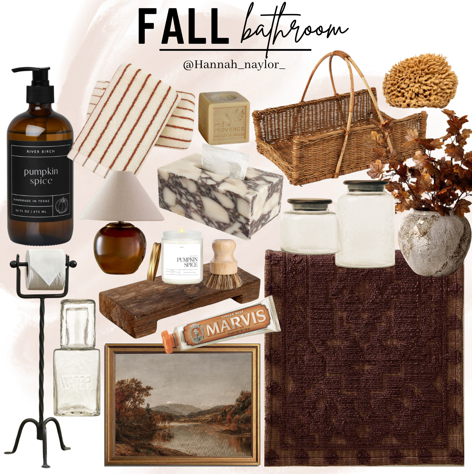 Fall inspired bathroom refresh! #fall #falldecor #bathroom #decor 

 #LTKSeasonal #LTKU #LTKHome