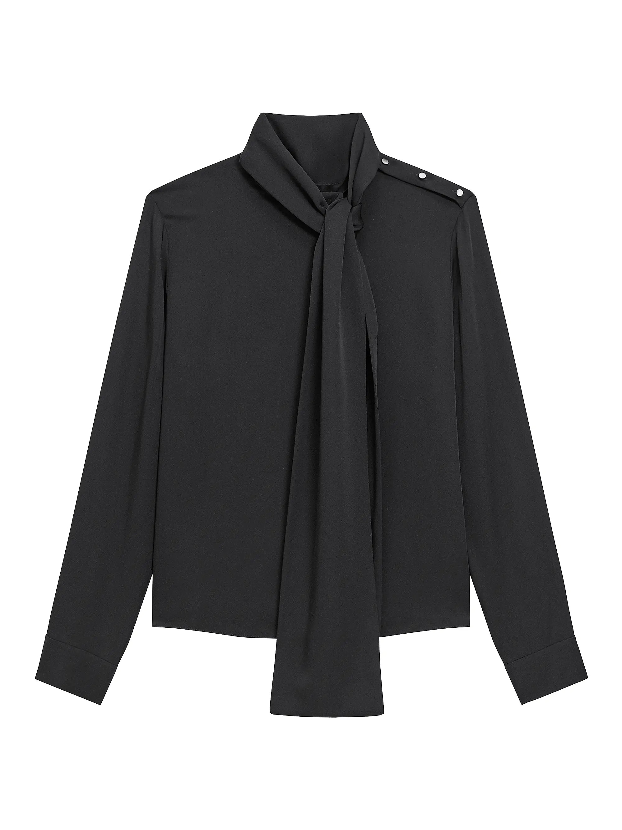 Theory Silk Tieneck Blouse | Saks Fifth Avenue | Saks Fifth Avenue