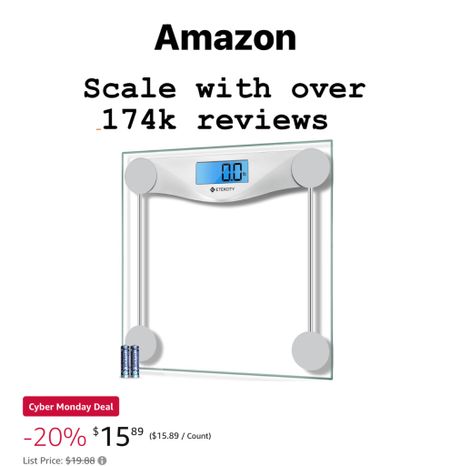 Amazon scale w over 174k great reviews on sale.

#LTKCyberWeek #LTKfindsunder50 #LTKhome
