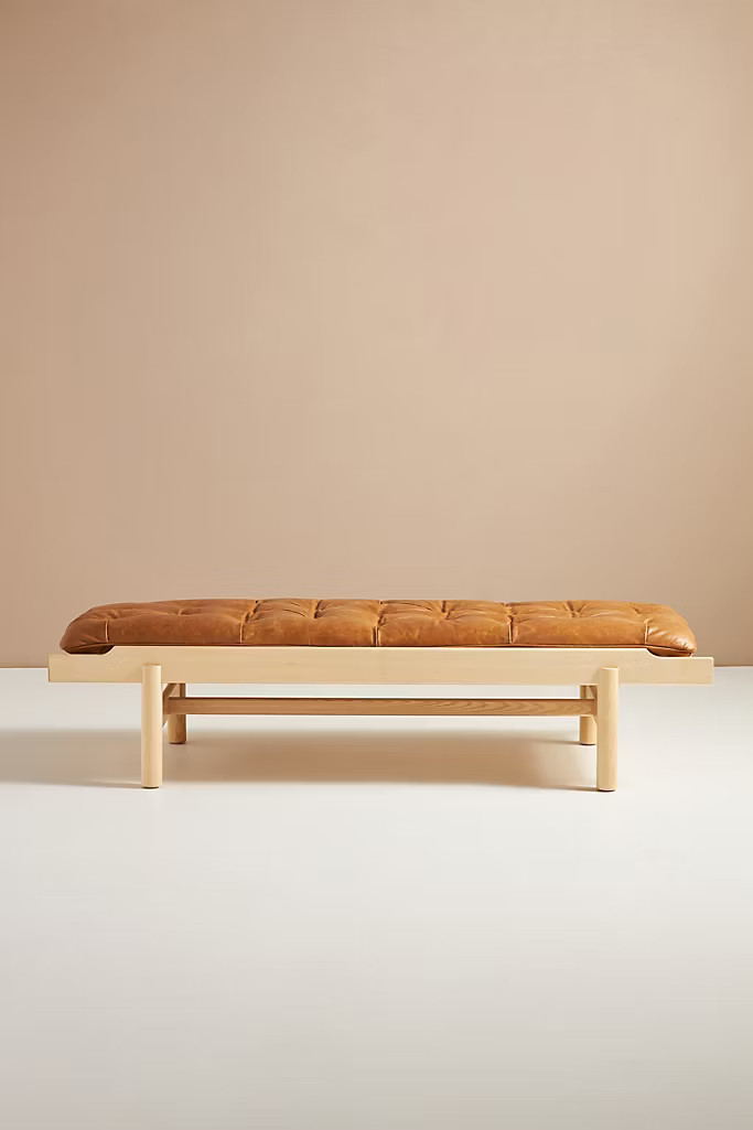 Anderson Leather-Upholstered Bench | Anthropologie (US)