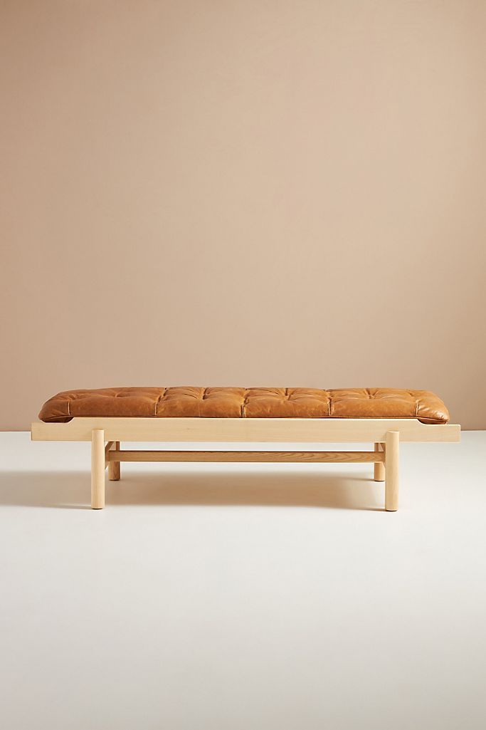 Anderson Leather-Upholstered Bench | Anthropologie (US)