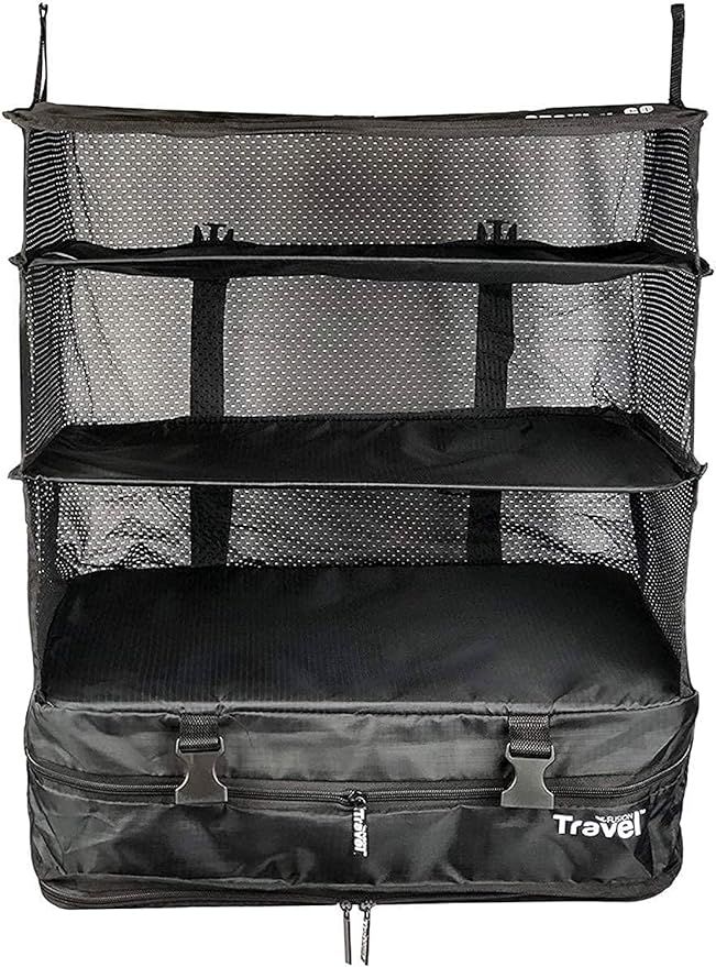 Stow-N-Go Portable Hanging Travel Shelves, Packing Organizer for Luggage. Carry on Closet with Ha... | Amazon (US)
