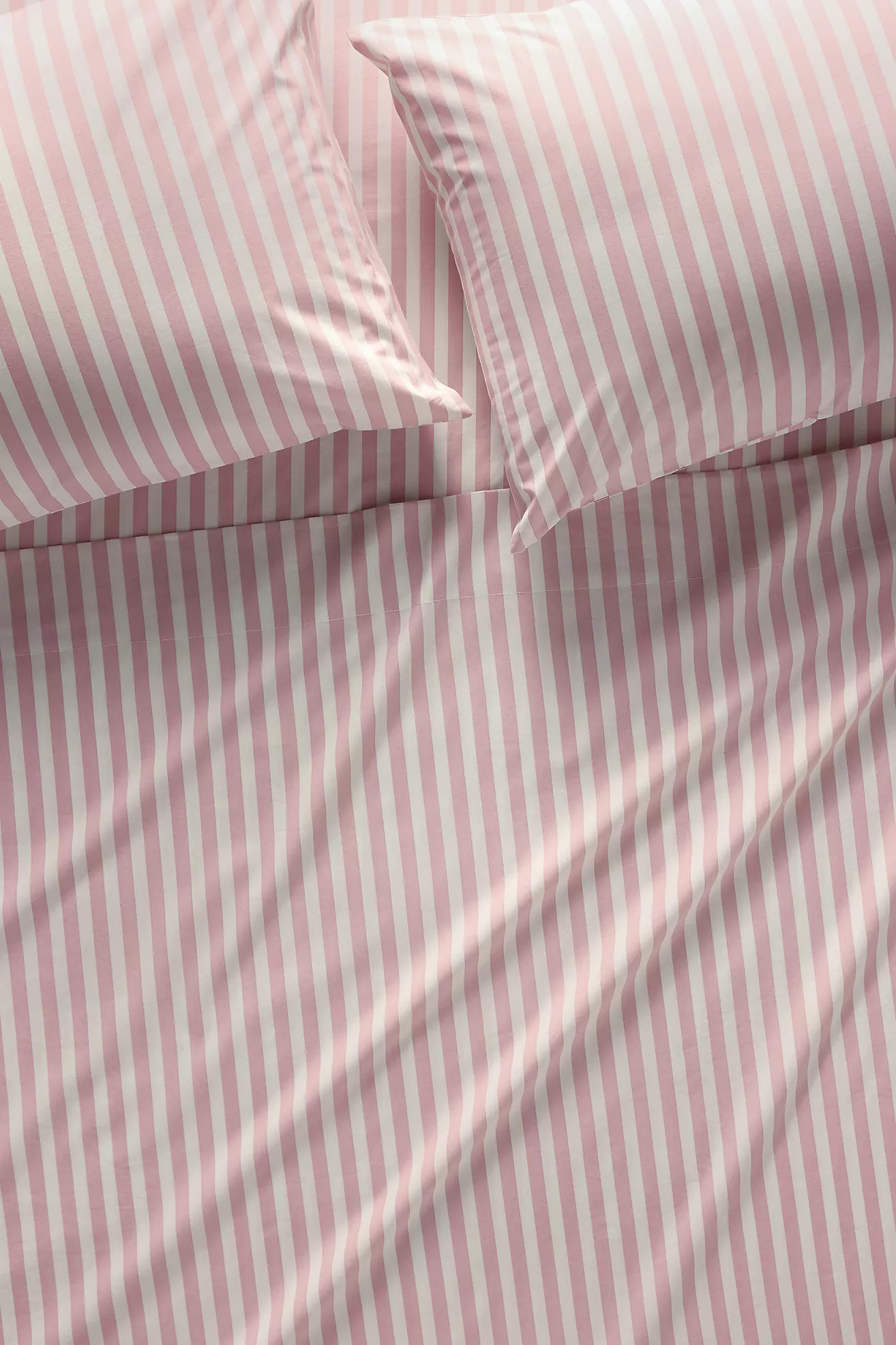 Maeve Brynne Cotton Percale Stripe Printed Sheet Set | Anthropologie (US)