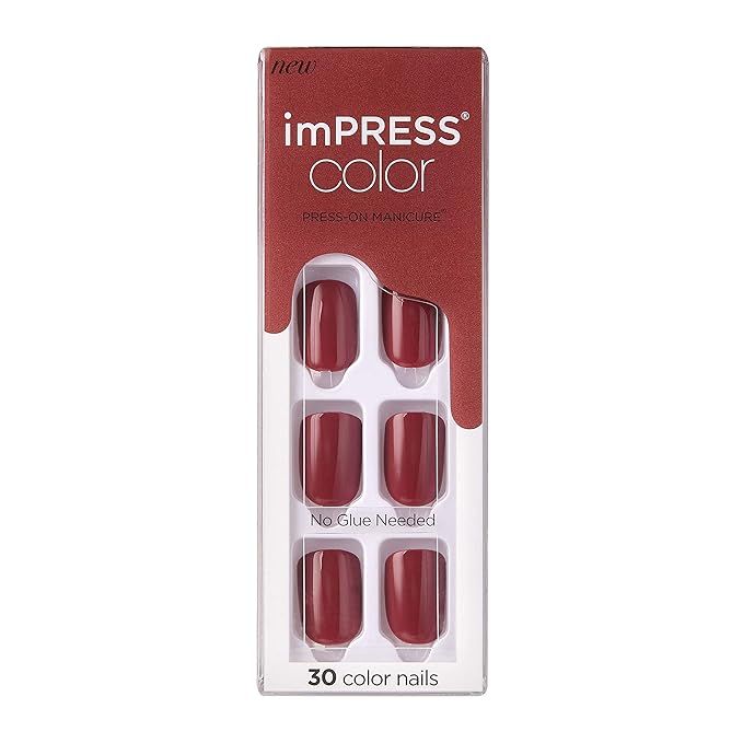 KISS imPRESS Color Press-On Manicure, Gel Nail Kit, PureFit Technology, Short Length, “Espress(... | Amazon (US)