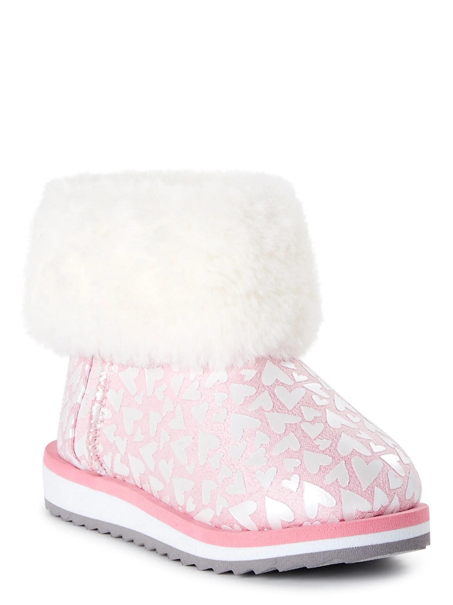 Wonder Nation Toddler Girls Faux Shearling Boots, Sizes 7-12 | Walmart (US)