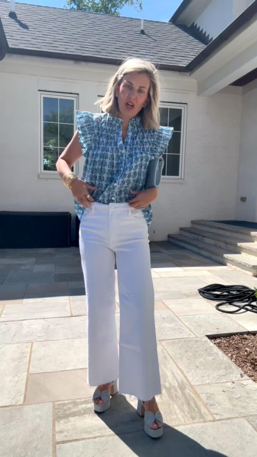 The details of this blouse are fabulous! I’m telling y’all… Social Threads has the most gorgeous new arrivals! I’m in a small top, 26 jeans & 8 heel.  
 *Use my code Catherine20 on A+B for my bangles 
 *Use code MIXANDMATCH for my bag

#LTKmomlife #LTKdayinmylife #LTKSeasonal