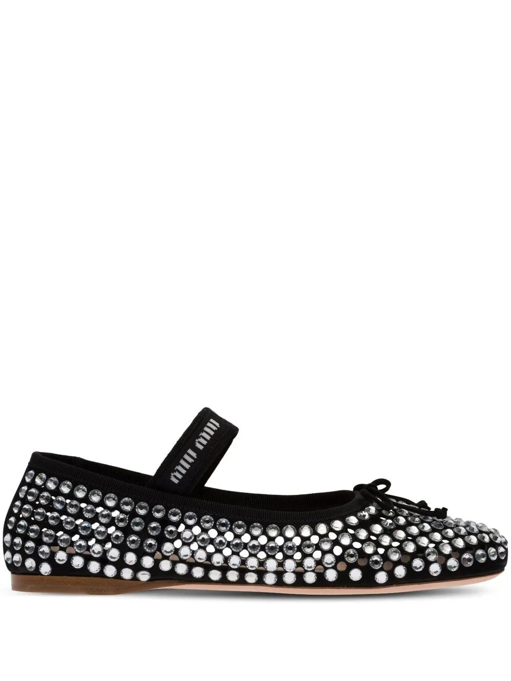 Miu Miu Flats Con Apliques De Cristal - Farfetch | Farfetch Global