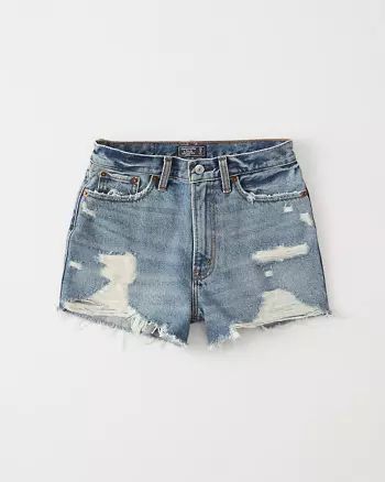 High Rise Denim Shorts | Abercrombie & Fitch US & UK