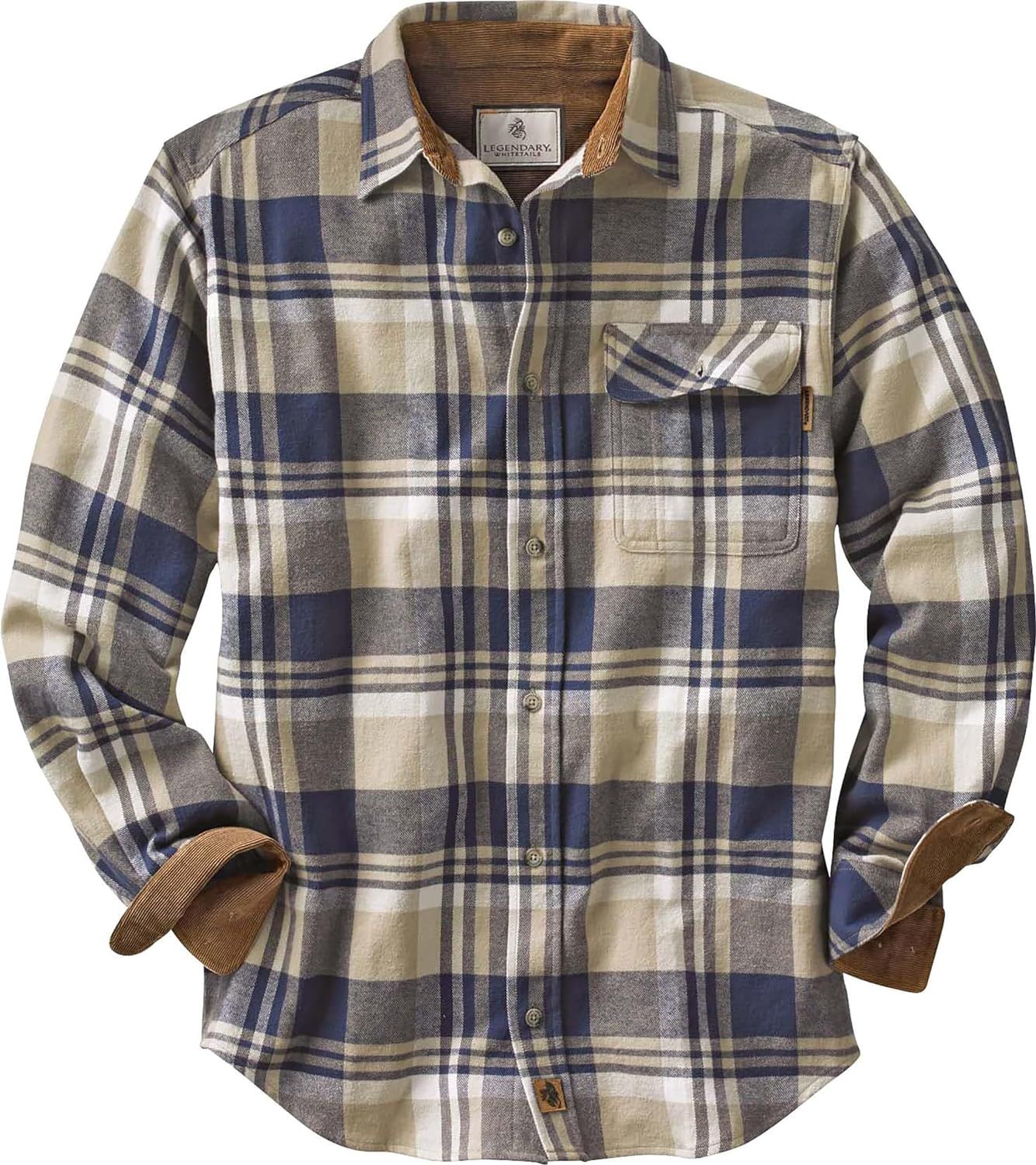 Legendary Whitetails Men's Buck Camp Flannel Plaid Shirt | Amazon (US)