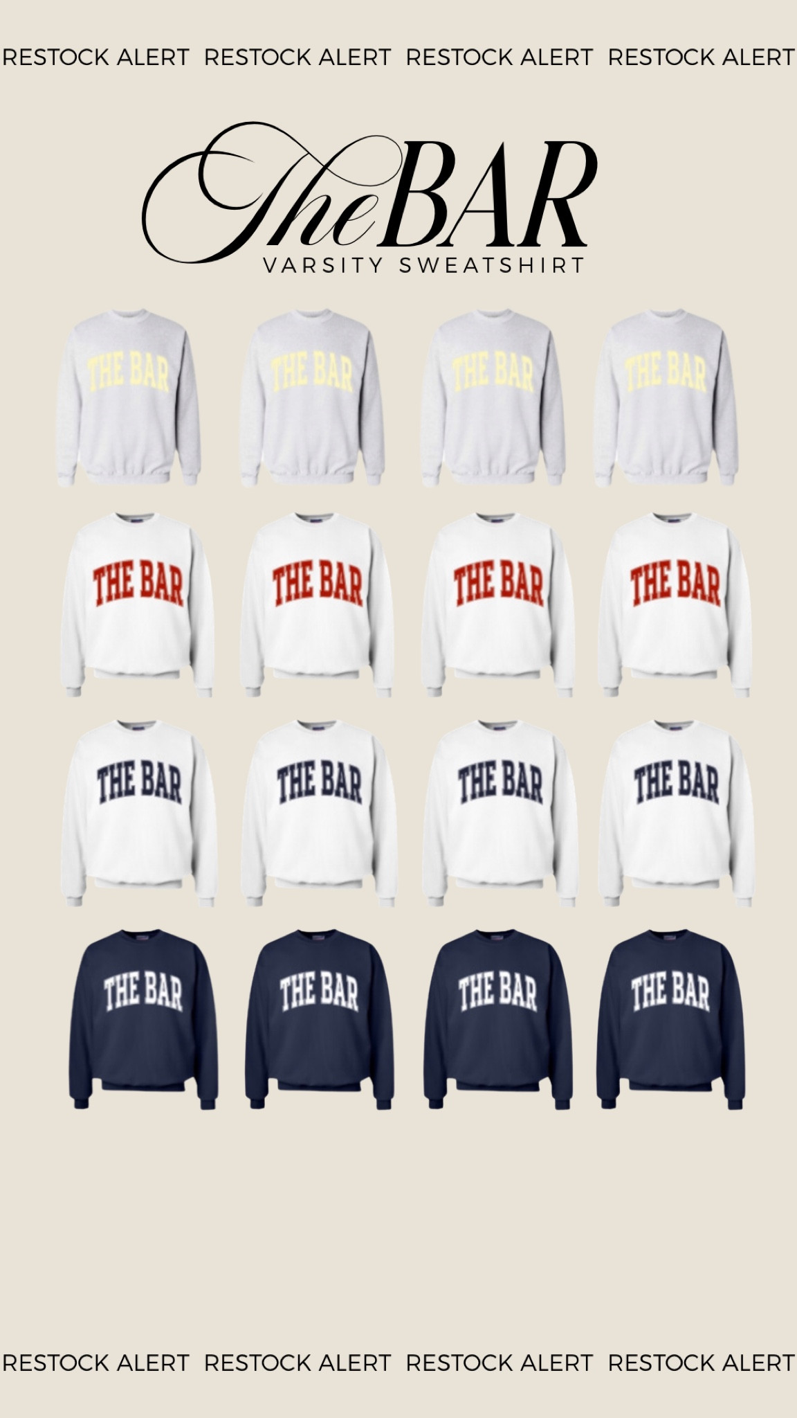 The bar restock + 4 new color ways! 
