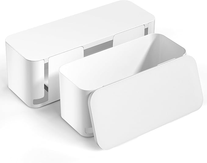 YECAYE 2 Pack Cable Management Box,Large & Medium Cable Organizer Box for Safe Home & Office Spac... | Amazon (US)