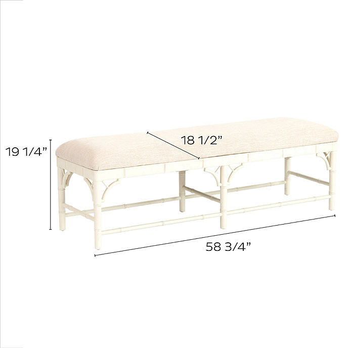 Dayna Bench with Sandberg Parchment Seat | Ballard Designs | Ballard Designs, Inc.