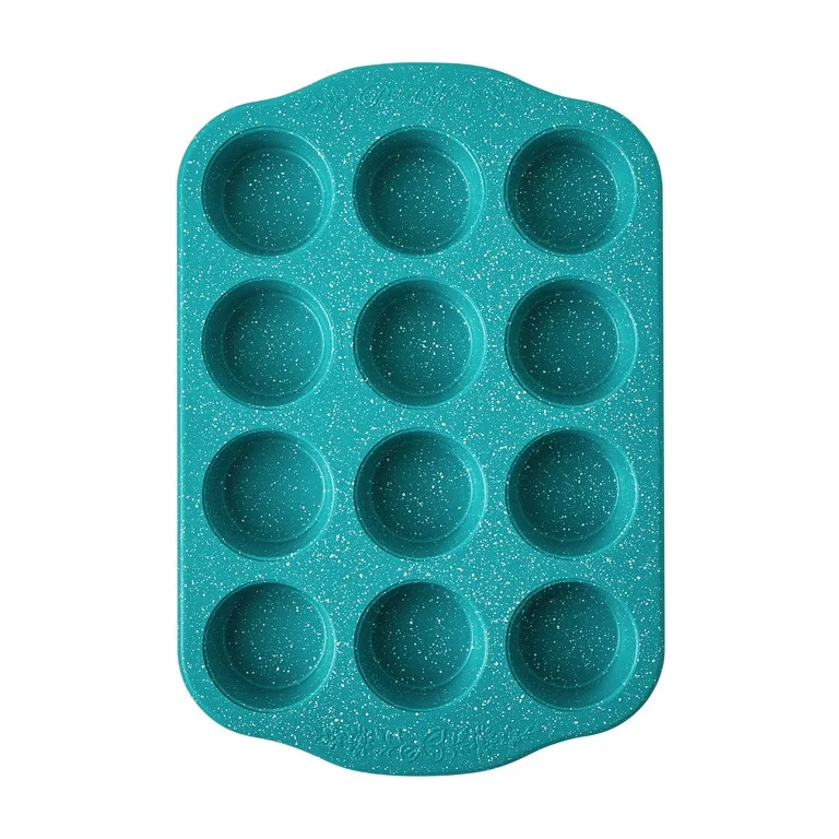 The Pioneer Woman Teal Speckle Timeless 12-Cavity Nonstick Muffin Pan,15.72",Blue | Walmart (US)