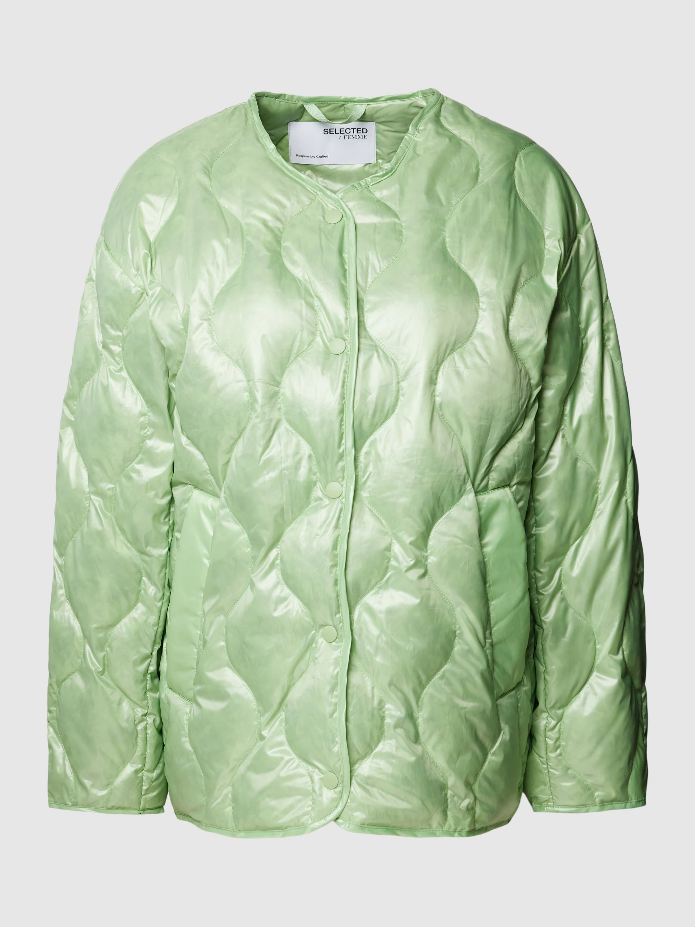 Selected Femme Steppjacke mit Druckknopfleiste Modell 'MAYA' (mint) online kaufen | Peek & Cloppenburg* Düsseldorf DE