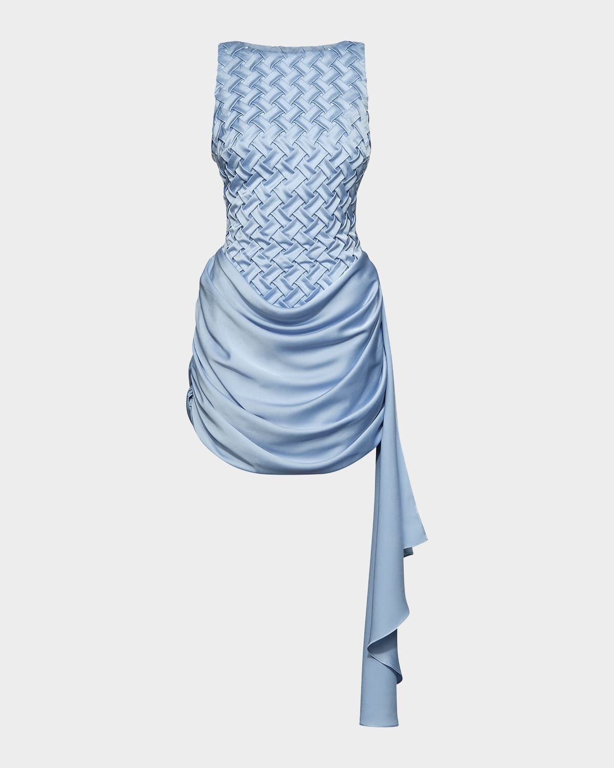 Antonella Smocked Bateau-Neck Mini Dress | Neiman Marcus