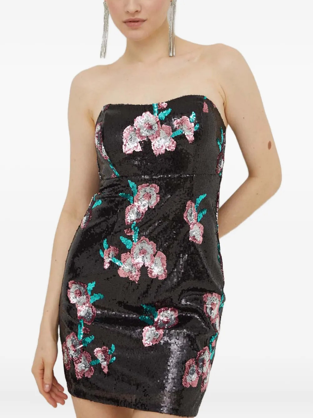 GUESS USA sequin floral dress - Black | Farfetch Global