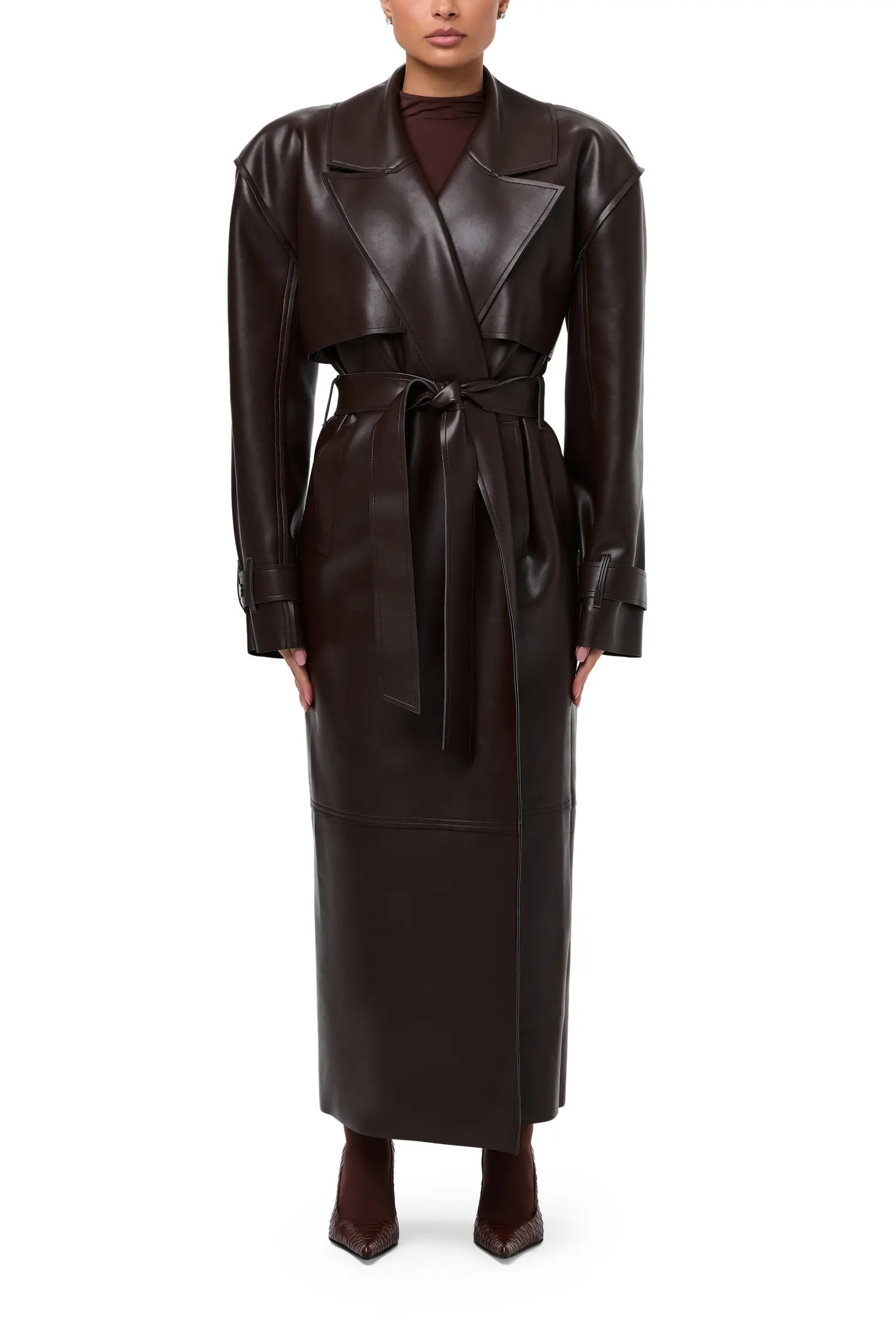 Faux Leather Trench Coat (Women) | Nordstrom | Nordstrom