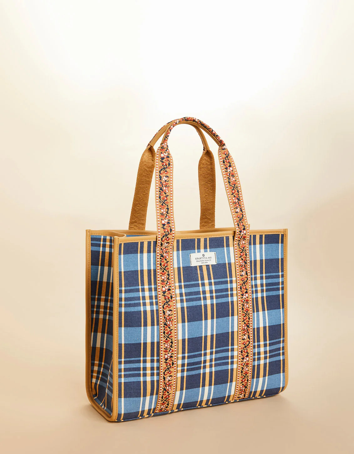 Boat Tote Kalalanta Plaid Navy | Spartina 449