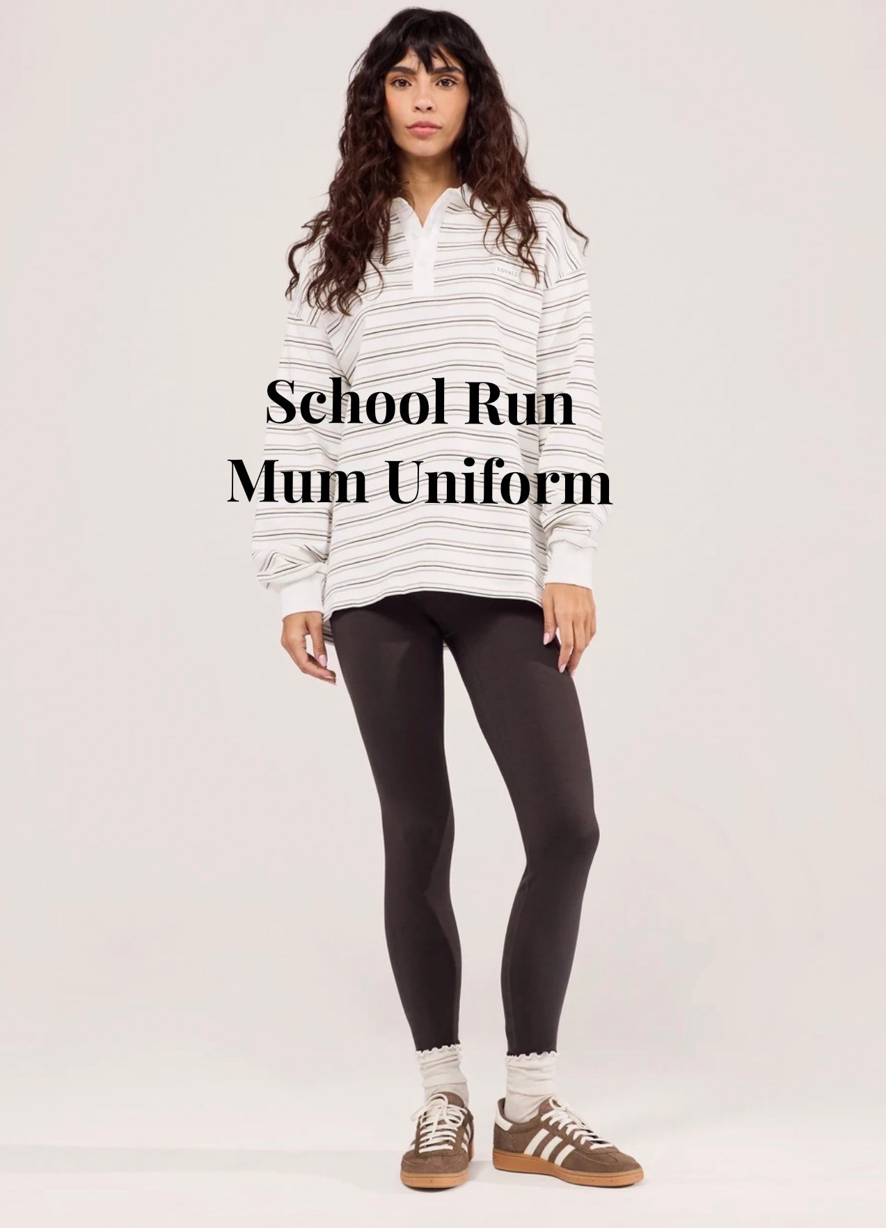 Leggings, an oversized rugby top and brown trainers 🤎 easy, practical and very much real mum life.

#LTKuk #LTKautumn