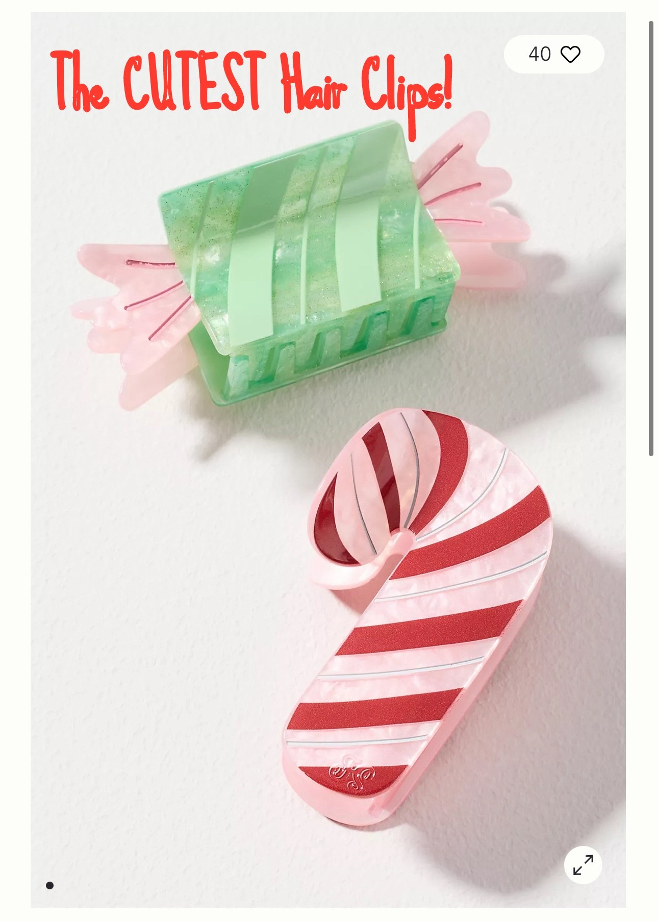 Hair clips from anthro!! Perfect as a Christmas present! 

#LTKHoliday #LTKSeasonal #LTKGiftGuide