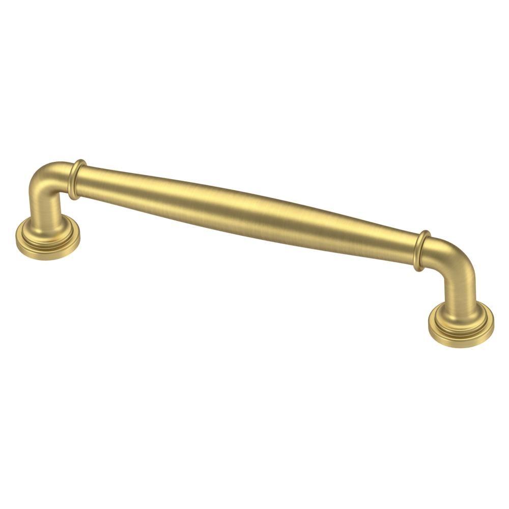 Classic Elegance 5-1/16 in. (128mm) Center-to-Center Brushed Brass Drawer Pull | The Home Depot