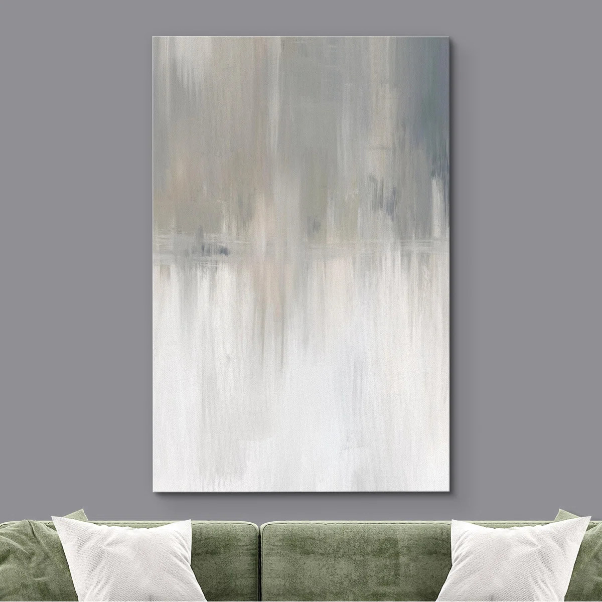 Minimal Landscape " White & Gray Grunge Industrial Abstract Minimalism Contemporary Nordic Neutra... | Wayfair North America