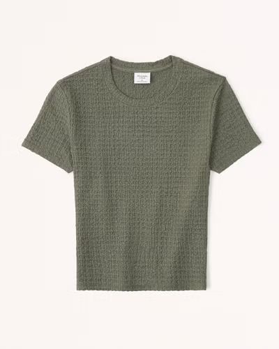 Textured Baby Tee | Abercrombie & Fitch (US)