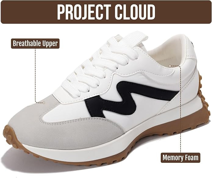 Memory Foam Insole for Comfortability; Non-Slip Casual Ladies Shoes for Women Sneakers; Lightweig... | Amazon (US)