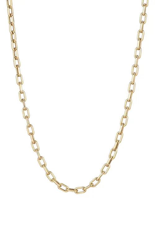 Adina Reyter Italian Chain Link Necklace, 4mm in Yellow Gold at Nordstrom, Size 16 | Nordstrom