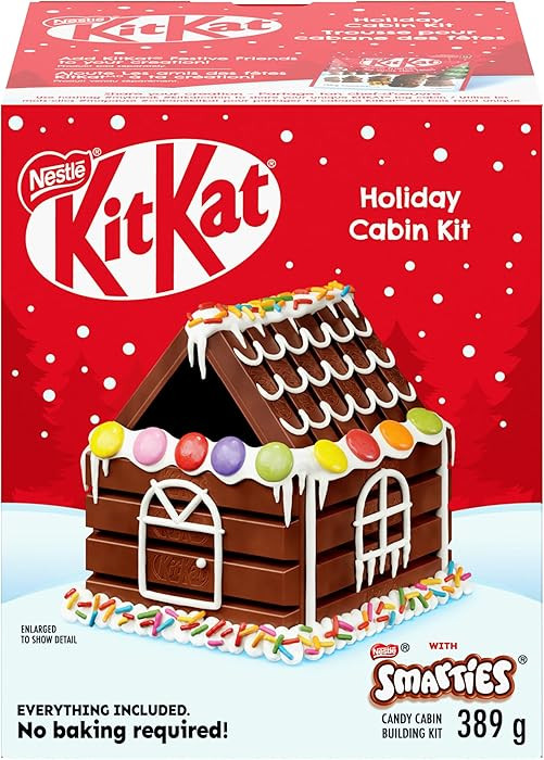 KIT KAT Holiday Cabin Kit, Christmas Chocolate, No Baking Required, Everything Included, Milk Cho... | Amazon (CA)