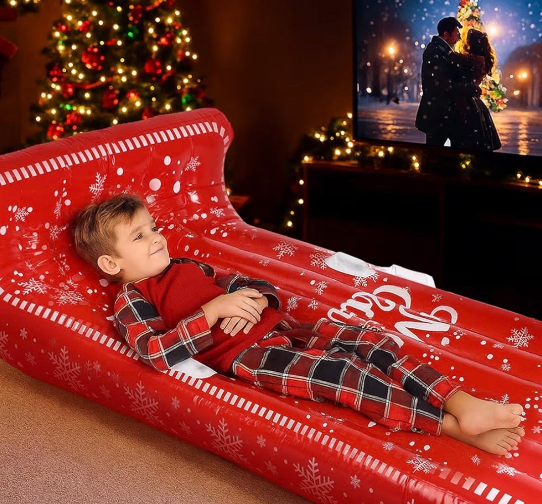 Chunful 71 x 39 Inch Christmas Red Inflatable Travel Bed Air Mattress Gift Large Size Snowflake Pattern Merry Christmas for Sleepovers for Xmas Movie Night

#LTKSeasonal #LTKHoliday #LTKKids