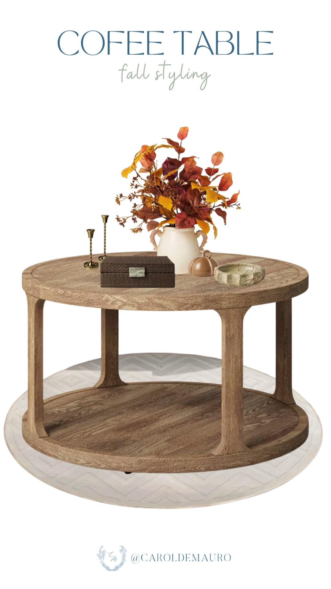 This coffee table is giving all the cozy fall vibes! Warm faux stems, brass candlesticks, and little trinket boxes make it feel so pulled together.

coffee table styling, fall decor, coffee table decor, fall florals, brass candlesticks, living room accents, fall home styling, design vignette

#LTKHome #LTKSeasonal #LTKU