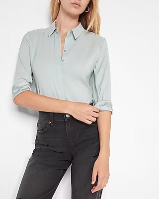 Satin Portofino Shirt | Express