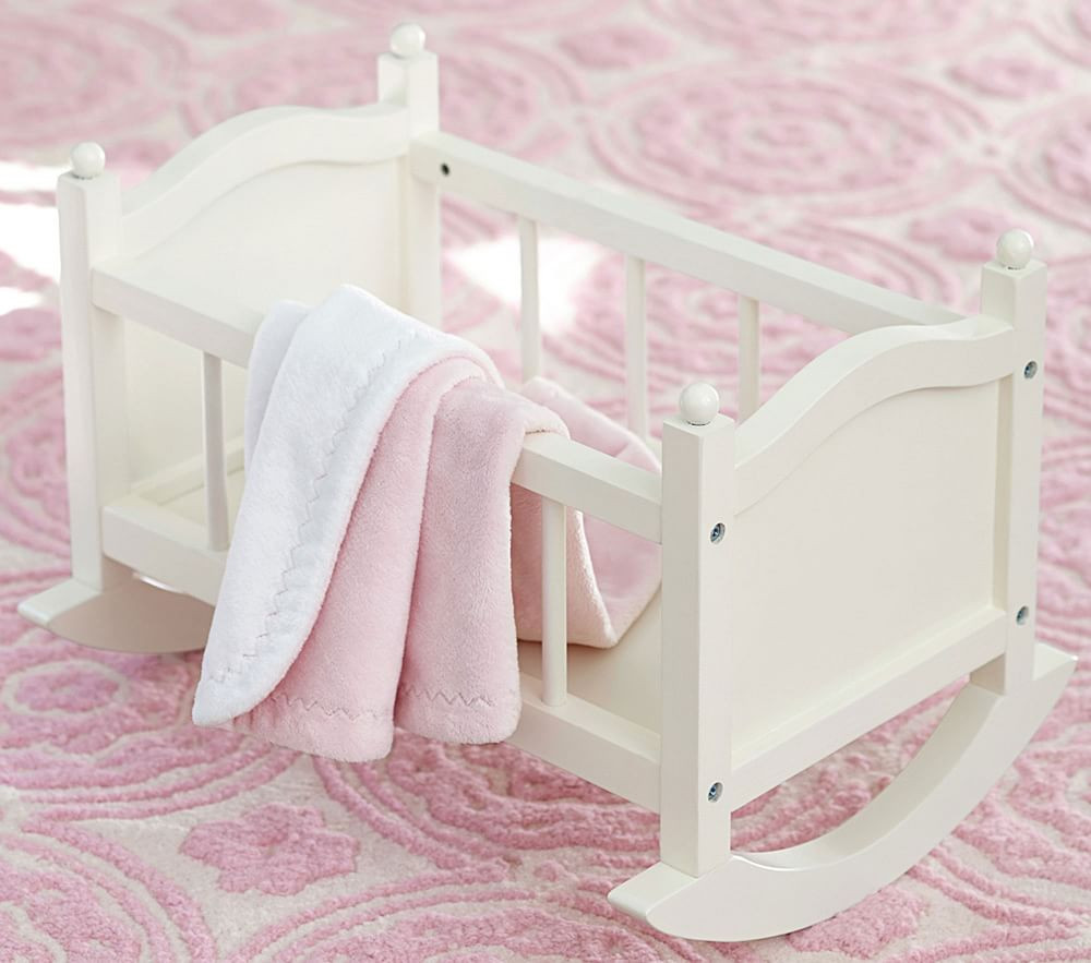 Wooden Doll Cradle, White | Pottery Barn Kids