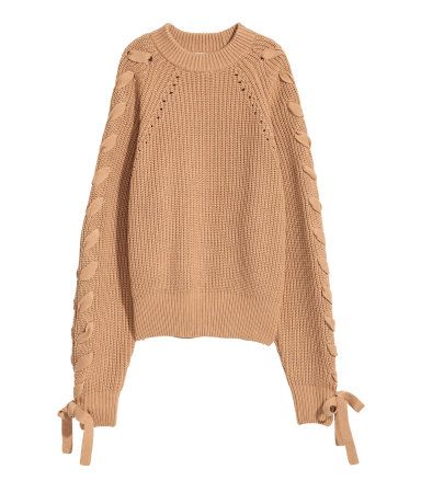 H&M Knit Sweater with Lacing $49.99 | H&M (US)