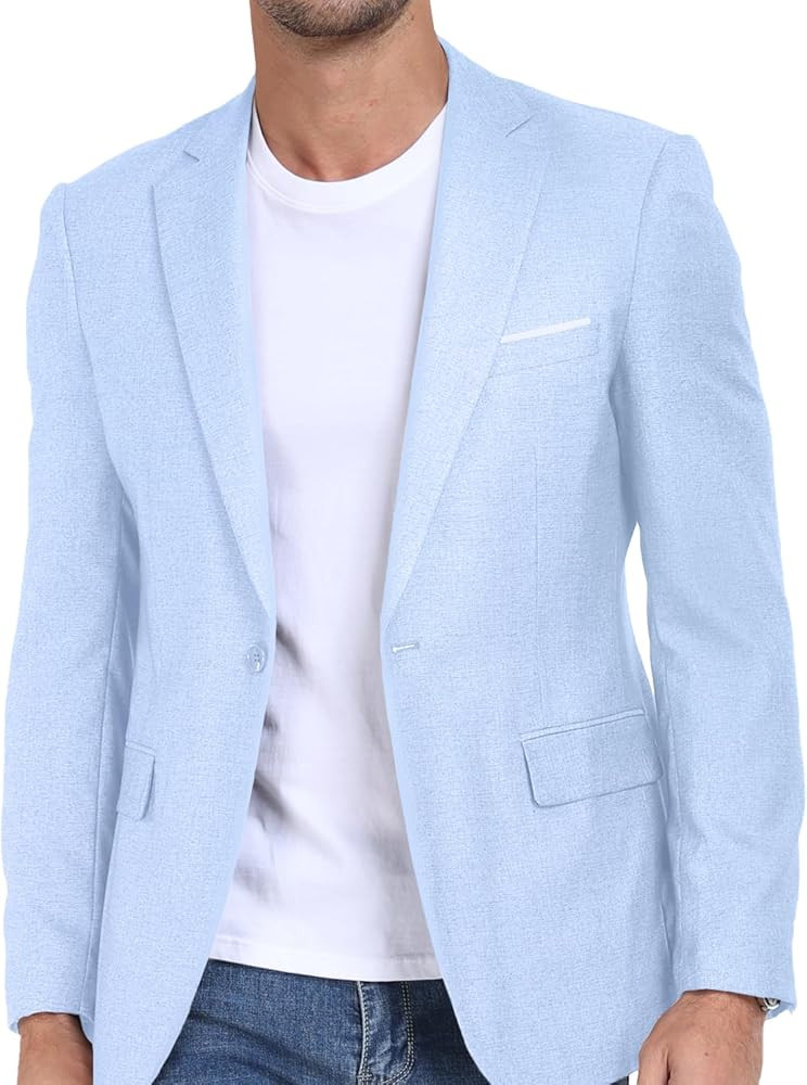 Mens Casual Blazer Jacket Lightweight Sports Coat Suit Jacket for Summer Daily Business Wedding P... | Amazon (US)