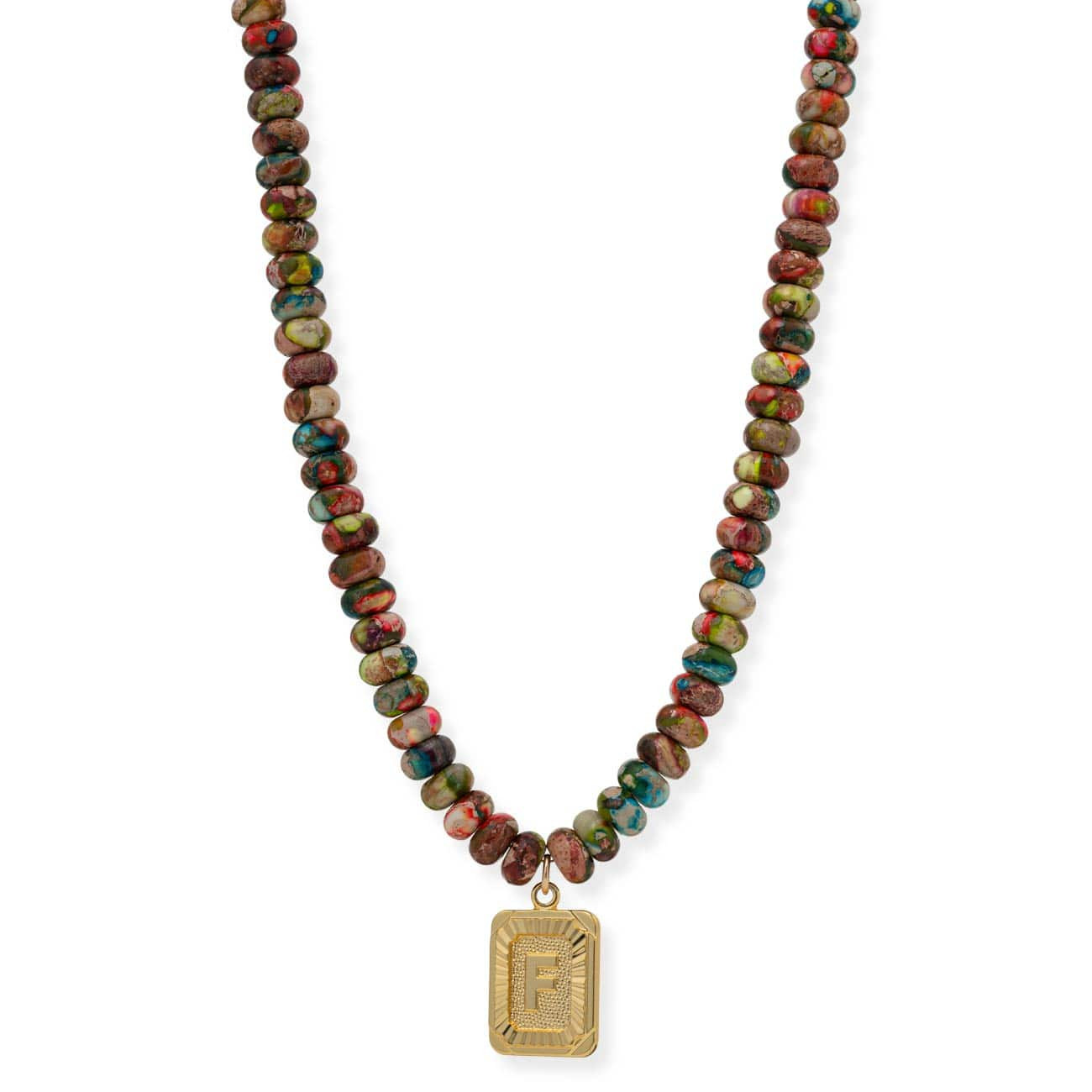 Watercolor Initial Card Necklace | BRACHA