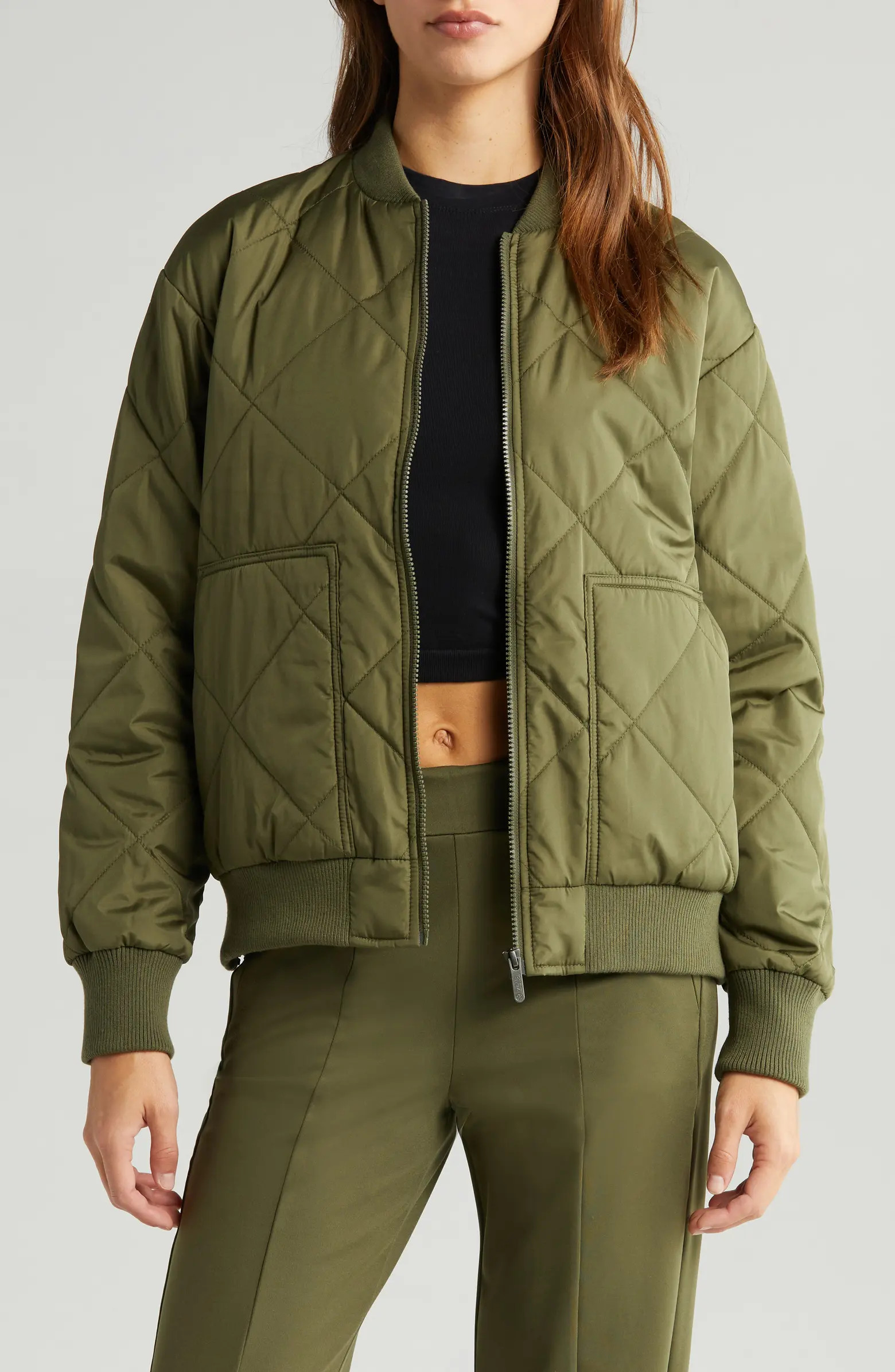 Quilted Side Zip Bomber Jacket | Nordstrom