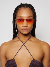 Aviator Idris Sunglasses Orange And Yellow | The Webster